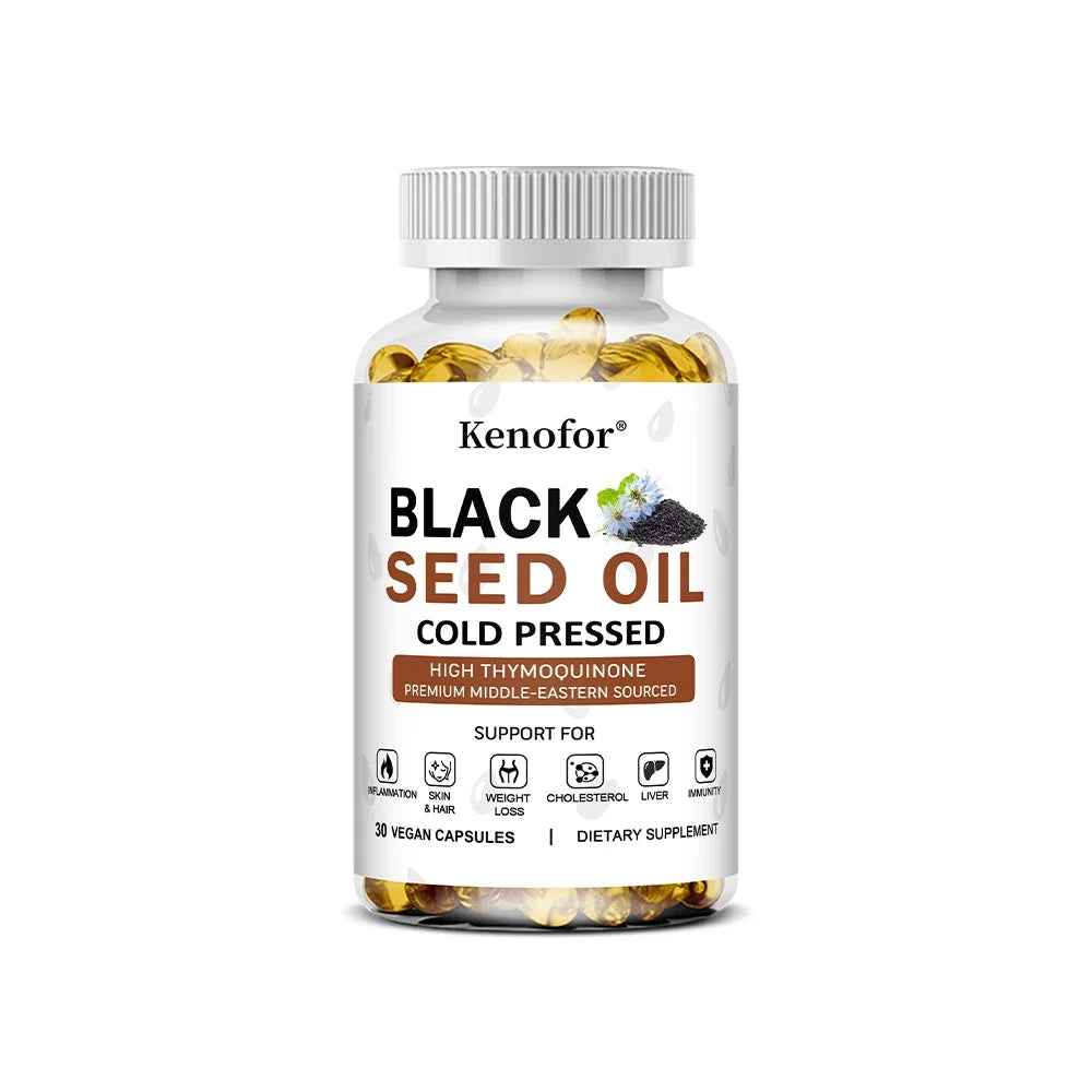 Black Seed Oil - Supports Immune, Joint, Digestive, Hair, Skin Health and Overall Health - Non-GMO, Gluten Free Supplement