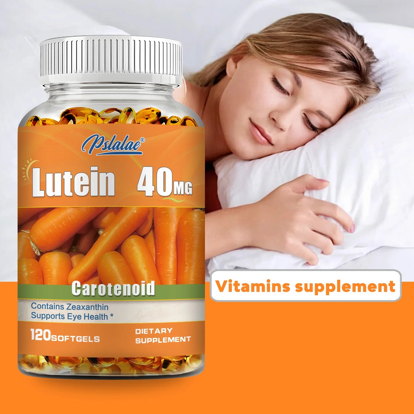 Lutein 40mg - with Zeaxanthin - Supports Healthy Vision, Blue Light Protection, Relieves Eye Fatigue and Dryness - 120 Capsules