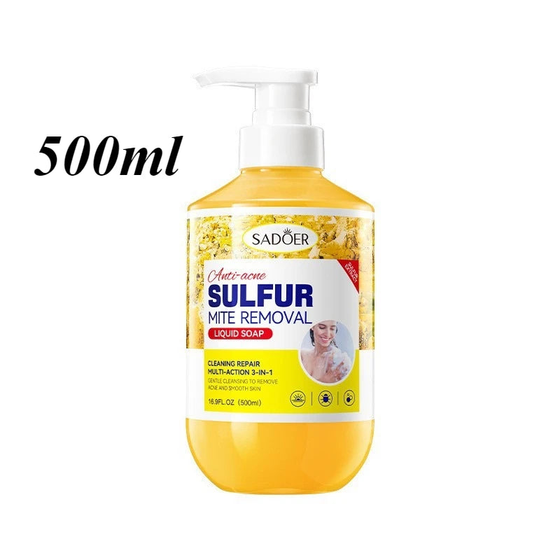 Sulfur Body Wash 1kg Refreshing Moisturizing Long-lasting Fragrance Oil Control Mite Removal Cleansing Anti-itching Bath Soap