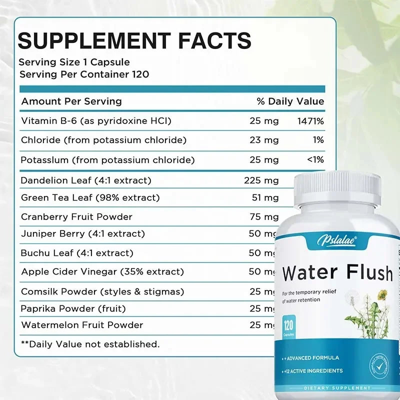 Diuretic Weight Loss Supplement - Help Eliminate Edema, Bloating, Healthy Urination, Detox, Fat Burning, Weight Management Suppl