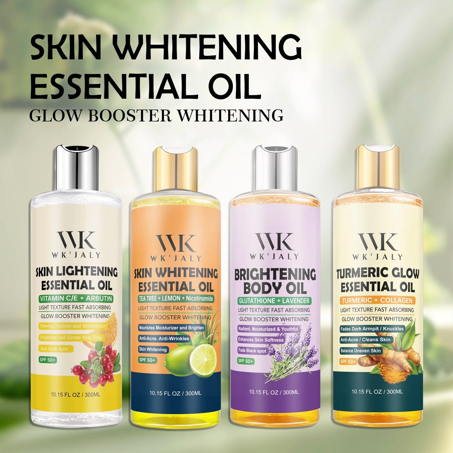WK JALY Whitening Essential Body Oil Series, Clean Skin, Moisturizing, Nourishing, Remove Acne, Black Spots, for All Skin Types