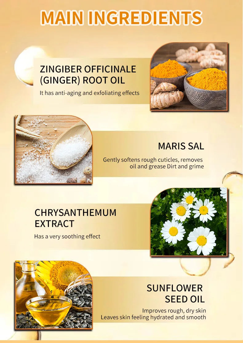 VC & Turmeric Exfoliating Body Scrub Whitening Brightening Remove Dead Skin Nourish Smooth Body Cleanser Skin Care