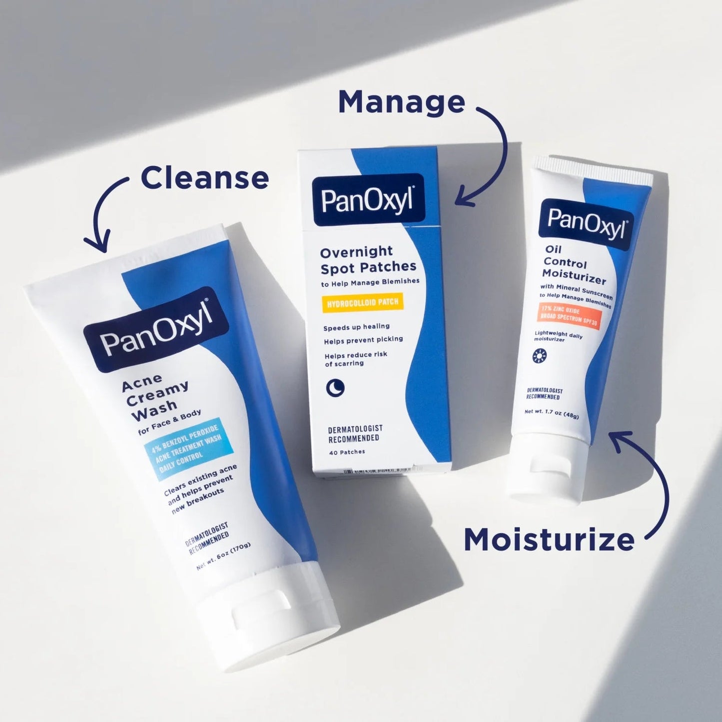 4% Benzoyl Peroxide Acne Creamy Wash bottle for clear acne treatment and gentle daily skincare