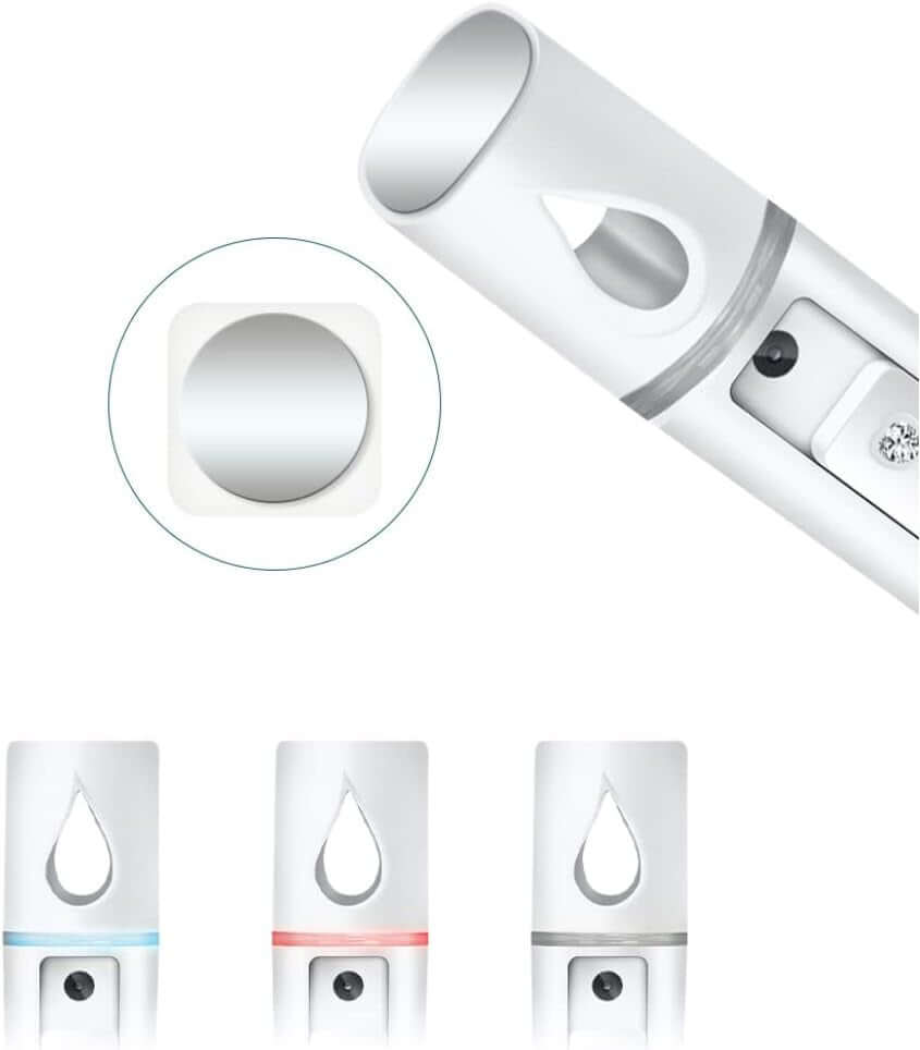 Nano Facial Mister white portable hydrating face sprayer for instant skin moisture and cooling mist