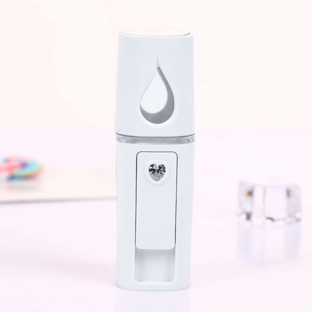 Nano Facial Mister compact white hydrating face sprayer with ultra-fine mist for instant skin moisturization and portable skincare use