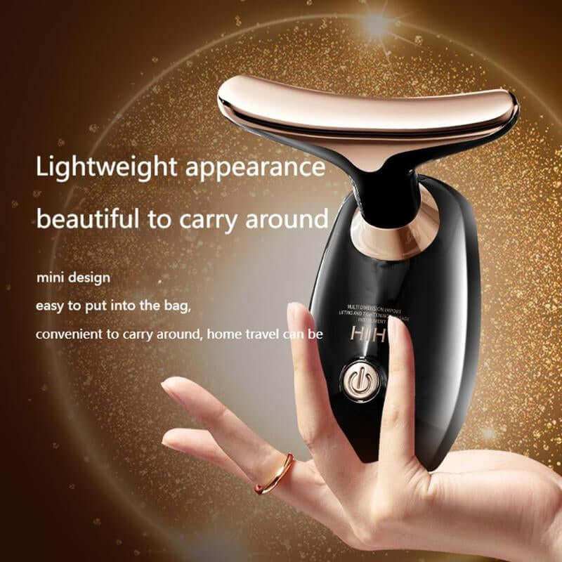 Premier Lift Microcurrent Device sleek face massage and skin lifting tool in dolphin blond design for home skincare use