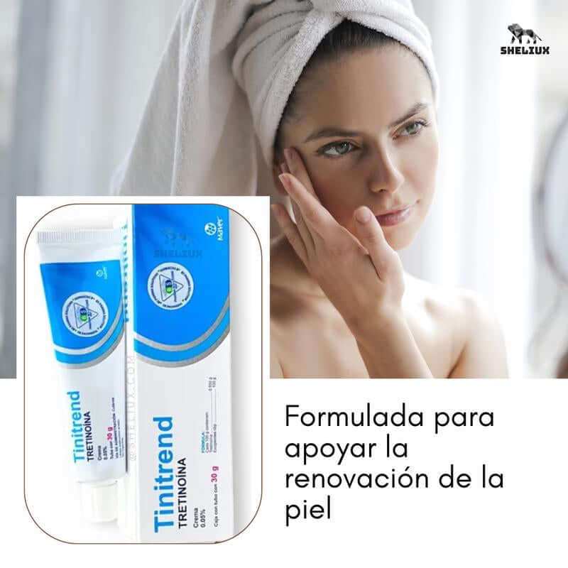 Overnight Tretinoin Cream 0.05% facial cream with retinol for hydration and elasticity, made in Mexico