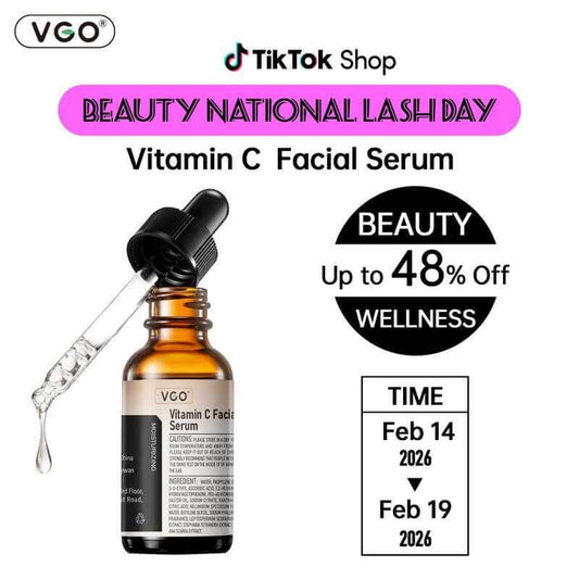 VGO Daily Glow Vitamin C Serum bottle with natural background highlighting hydration and radiance benefits