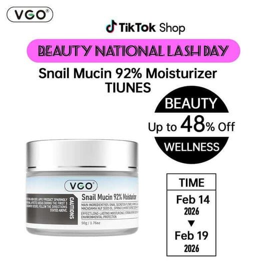 VGO Snail Repair Gel Cream 92% moisturizing daily face gel for dry sensitive skin with snail mucin and natural ingredients