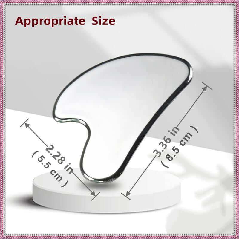 Stainless Steel Heart Shaped Gua Sha Board premium facial massage tool for skincare and stress relief