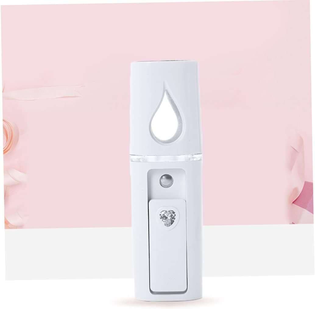 Compact white Nano Facial Mister delivering ultra-fine hydrating mist for all skin types