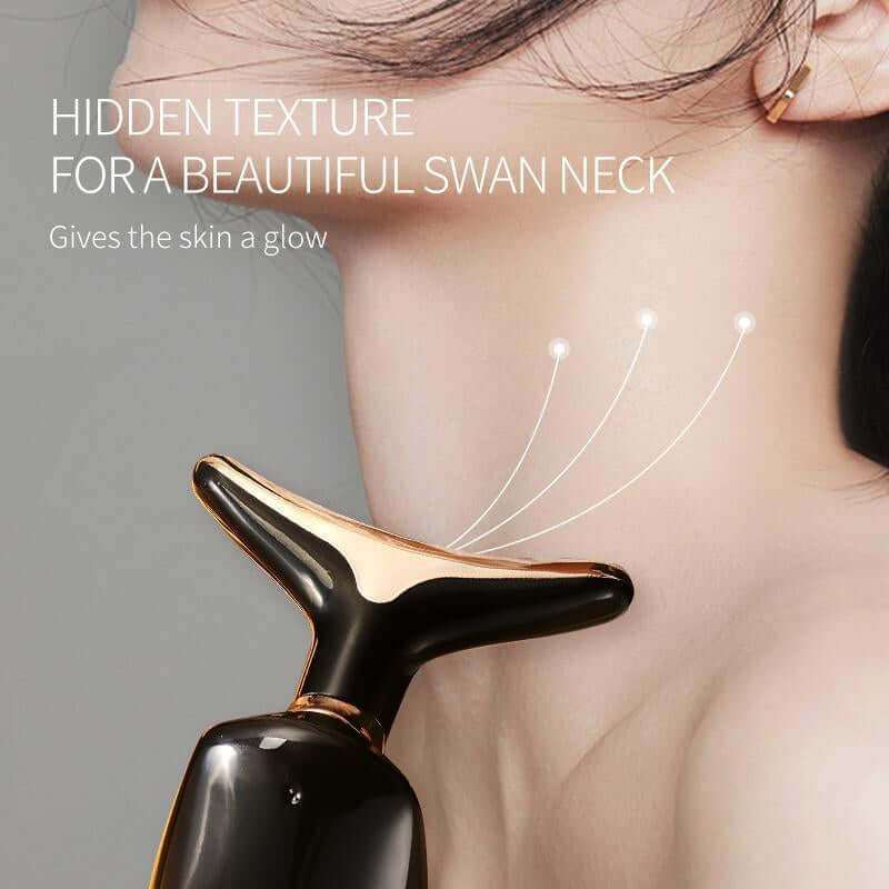 Premier Lift Microcurrent Device handheld electric face massage and skin lifting tool in sleek dolphin blond design
