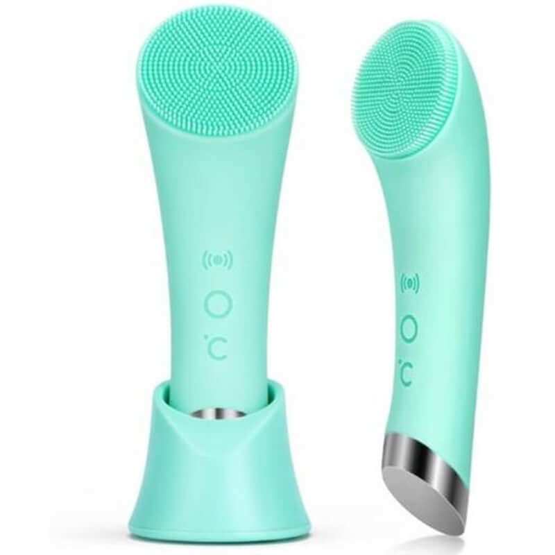 PRITECH Sonic Cleansing Brush with vibration technology and metal heat end for deep facial cleansing and massage