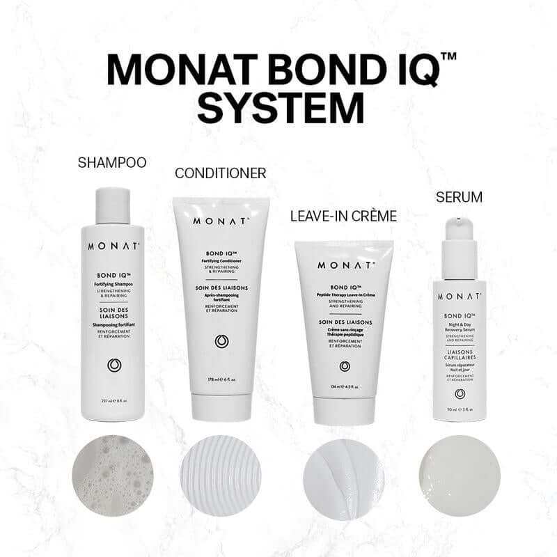 MONAT BOND IQ Night & Day Recovery Serum bottle with nourishing hair care benefits