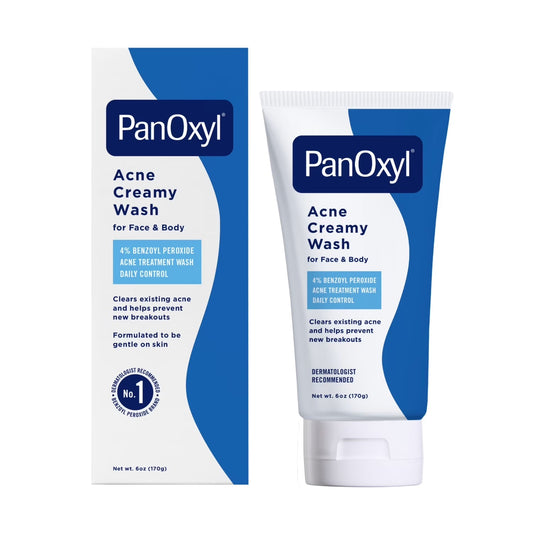 4% Benzoyl Peroxide acne creamy wash for clear, moisturized, and acne-free skin