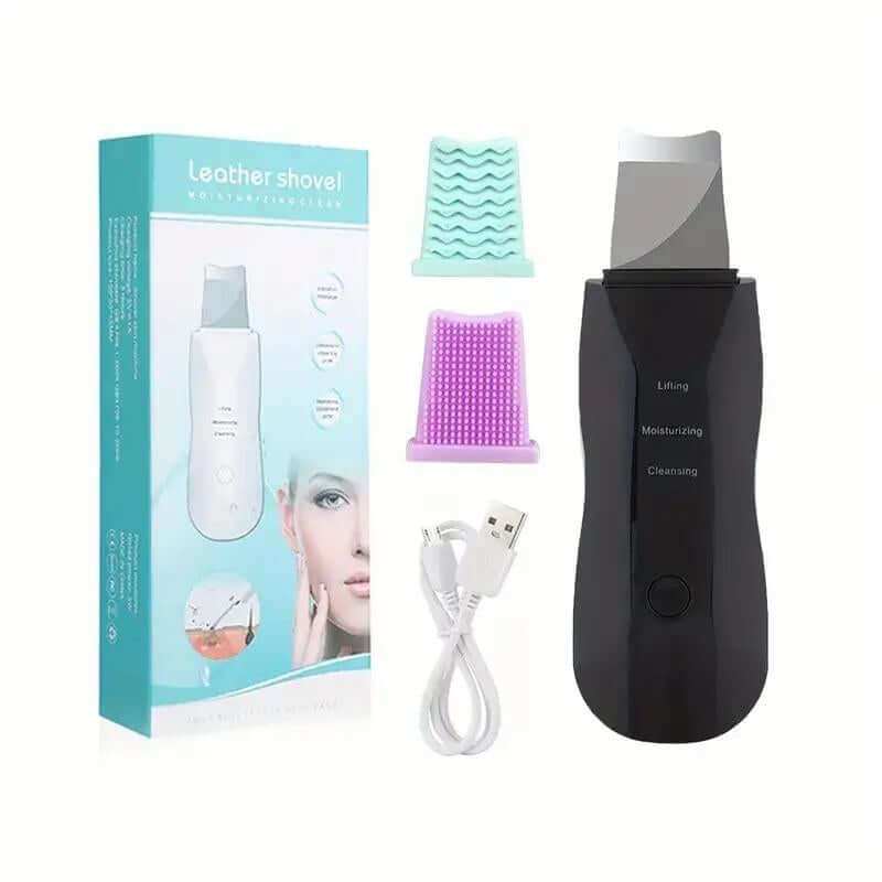 Electric Facial Cleansing Spatula ultrasonic skin cleanser with vibration massage and ergonomic design