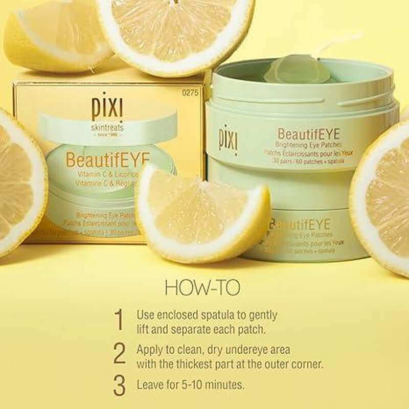 Pixi Beautifeye Hydrogel Patches revitalizing under-eye area to reduce dark circles and puffiness